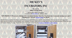 Desktop Screenshot of dickeyincubators.com