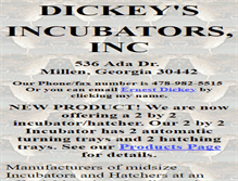 Tablet Screenshot of dickeyincubators.com